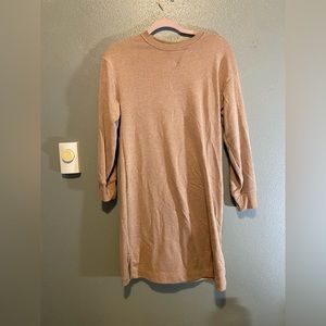 Knee length sweatshirt dress